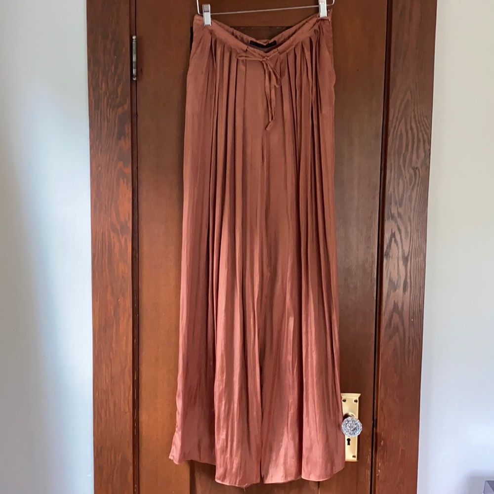 Zara Satin Wide Leg Pant